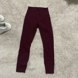 Maroon Lululemon leggings